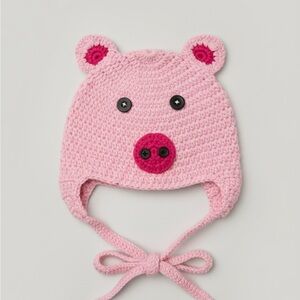Adorable Pink Piggy Knit Hat for Kids